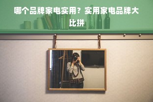 哪个品牌家电实用？实用家电品牌大比拼