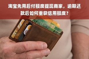 淘宝先用后付额度提现商家，逾期还款后如何重获信用额度？