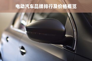 电动汽车品牌排行及价格概览