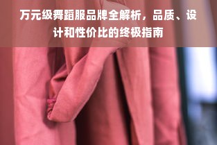 万元级舞蹈服品牌全解析，品质、设计和性价比的终极指南