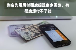 淘宝先用后付额度提现商家困境，有额度却付不了钱