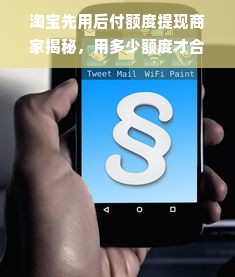 淘宝先用后付额度提现商家揭秘，用多少额度才合适？