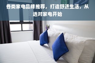 各类家电品牌推荐，打造舒适生活，从选对家电开始