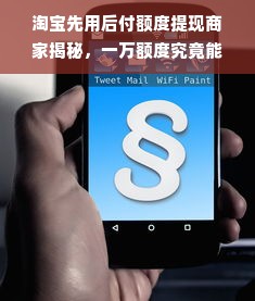 淘宝先用后付额度提现商家揭秘，一万额度究竟能用多久？